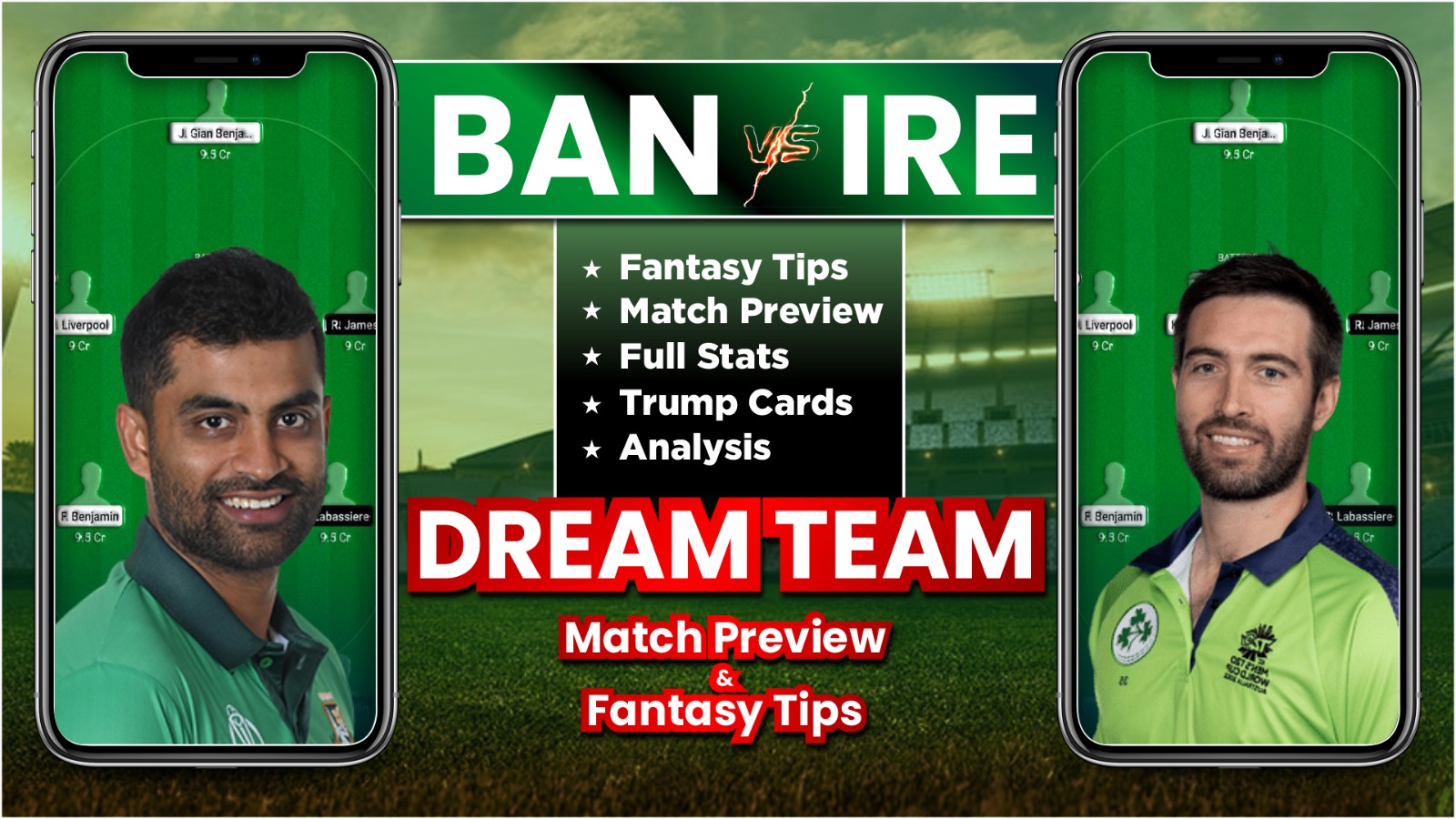 BAN vs IRE Dream11 Team Prediction, 2nd ODI Match Possible 11, Player Stats and Fantasy Tips