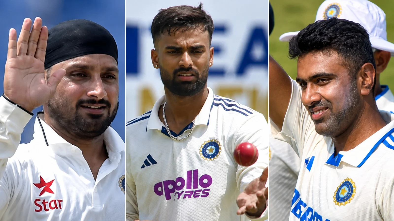 Manav Suthar celebrates his 10-wicket haul against Sri Lanka in the first Test at Galle