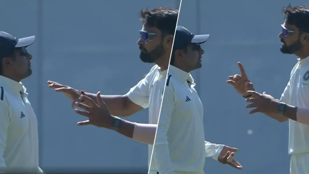 Mukesh Kumar Sarfaraz Khan fight