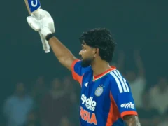 WATCH: Captain Shreyas Iyer Blasts Blistering Maiden T20I Century in Lucknow Chase